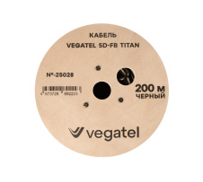 Кабель коаксиальный VEGATEL 5D-FB (Titan, черный) бухта 200м