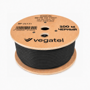 Кабель коаксиальный VEGATEL 5D-FB Cu (ГОСТ, черный) бухта 100м
