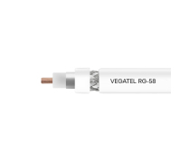 Кабель коаксиальный VEGATEL RG-58 A/U (ГОСТ, PVC, белый) бухта 500м