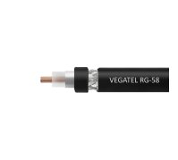 Кабель коаксиальный VEGATEL RG-58 A/U Cu (ГОСТ, PE, черный) бухта 500м