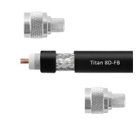 Кабельная сборка 8D/FB (Titan, черный) (N-male - N-male) 10м