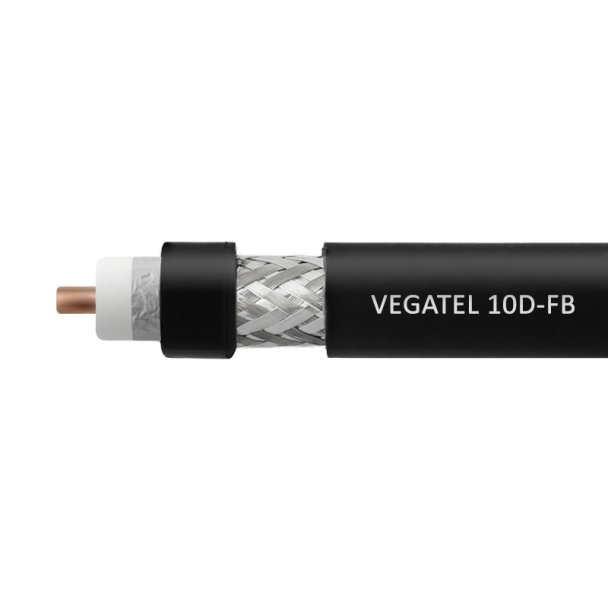 Кабель коаксиальный VEGATEL 10D-FB Cu (ГОСТ, черный) бухта 100м