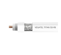 Кабель коаксиальный VEGATEL 5D-FB (Titan, белый) бухта 200м